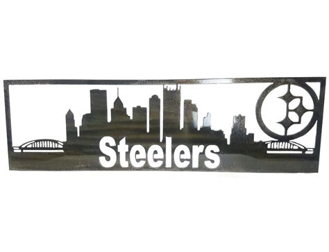 steeler skyline shadow box|steelers logo.